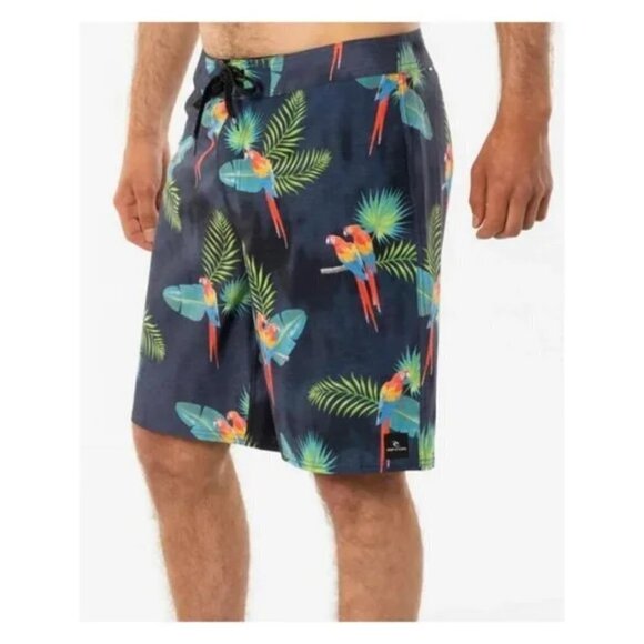 RIP CURL Mirage Subtropic Swim Trunks ~ Swim Shorts Tropical Parrot Print 30 NWT - Picture 3 of 14